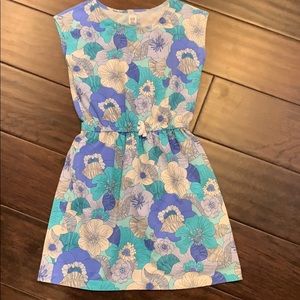 Gap Size XL Cream Blue Floral Dress